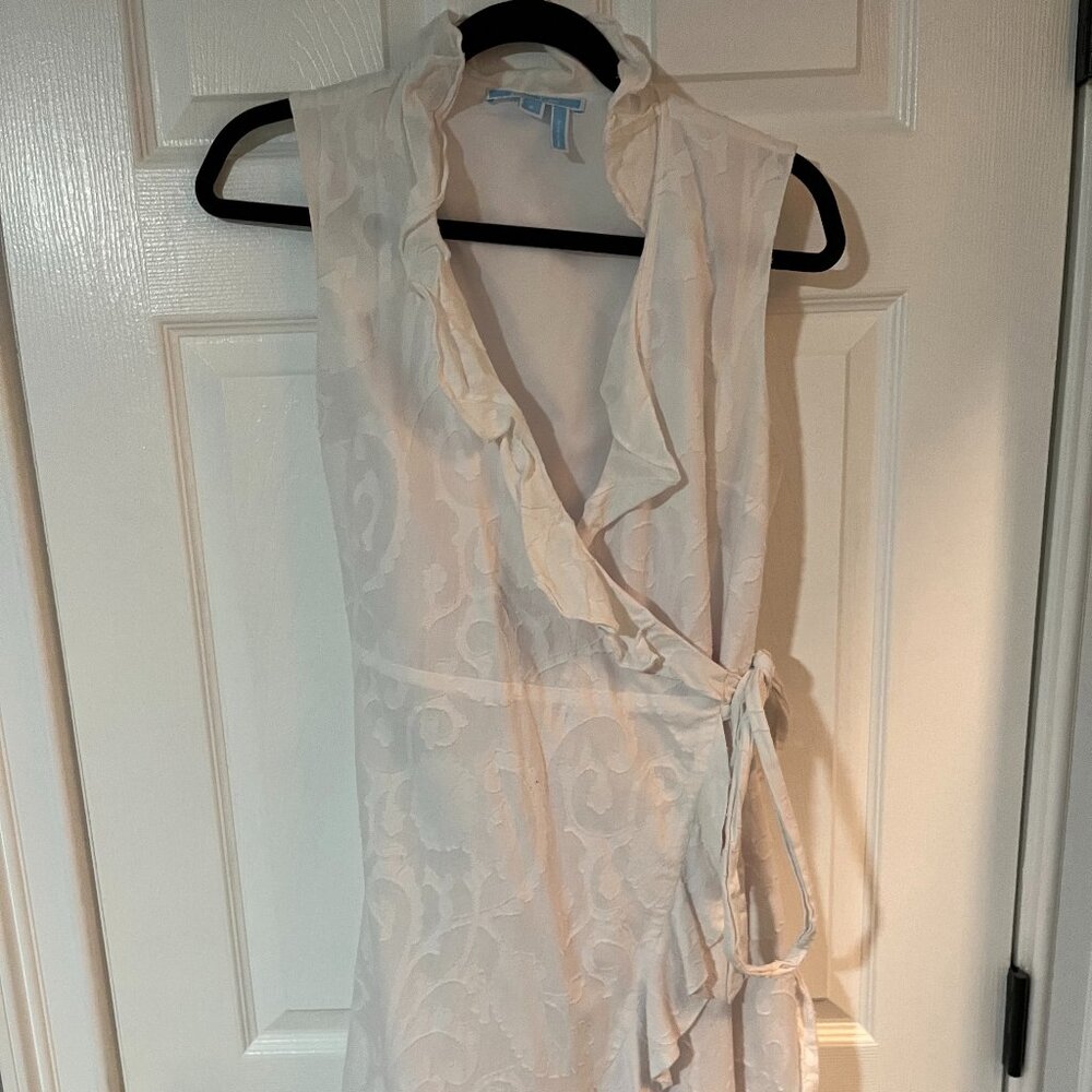 Draper James White Ruffled Dress